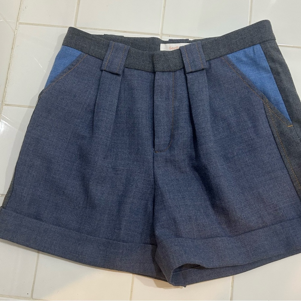 🔹 See by Chloe Wool Blend Tailored Dress Shorts